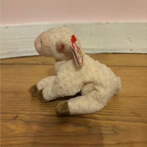 Ty Cream Plush Lamb Toy